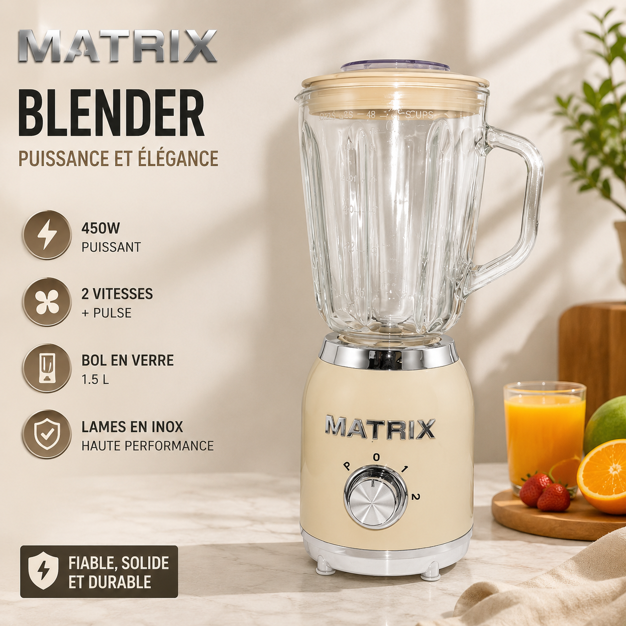 Mixeur MATRIX – Élégance, Puissance et Performance au Quotidien