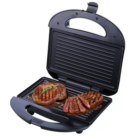 Grill À Viande Et Panineuse À 2 Tranches 750W Sonashi SGT-853