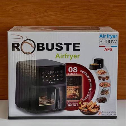 Airfryer 8 Litres 2000W Tactile Avec Fenêtre Robuste AF8